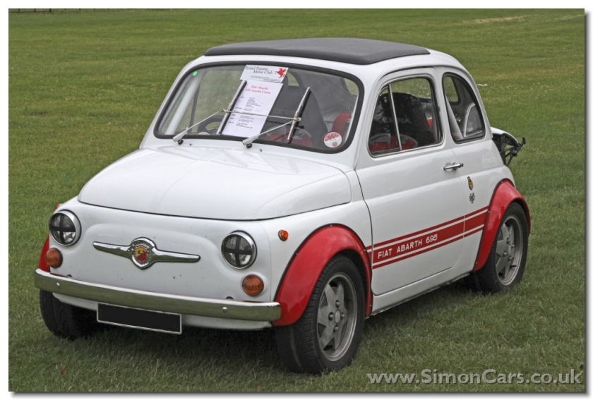 Abarth 695 SS. The origins of this Abarth as a Fiat 500 are clear in this view