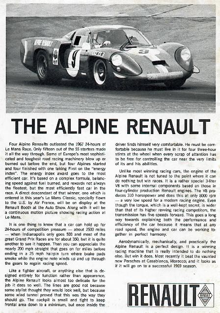 1967 Alpine Renault Lemans