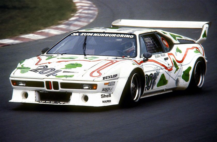 1980-05-24 Nelson Piquet im BMW M1, Nürburgring Südkehre