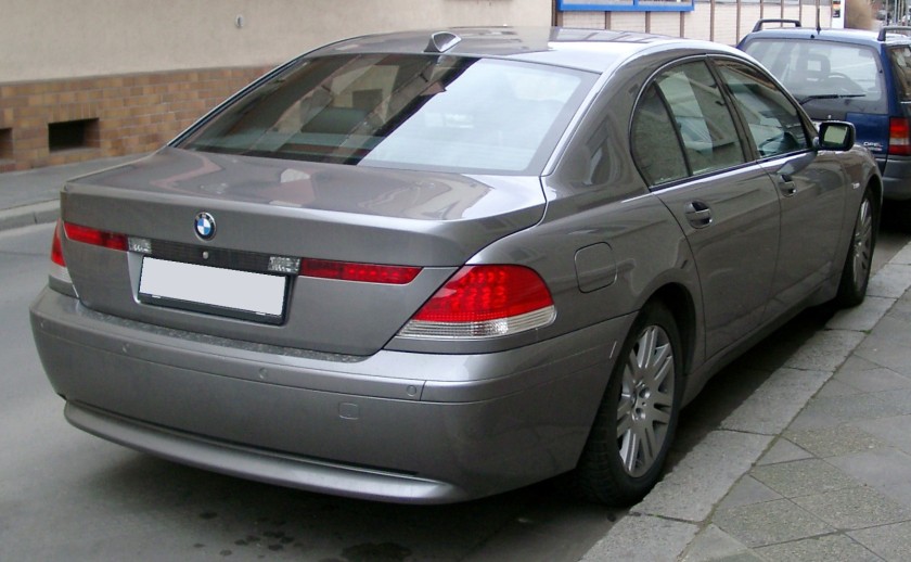 BMW E65 rear