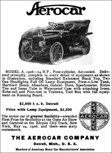 1906 The Aerocar Company - Detroit, Michigan