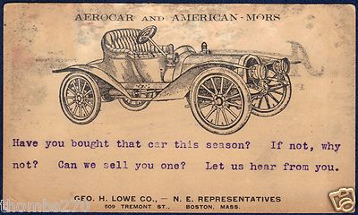 1907 Postcard AEROCAR Model C Runabout