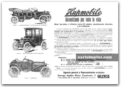 1912 - HUPMOBILE ad in spain