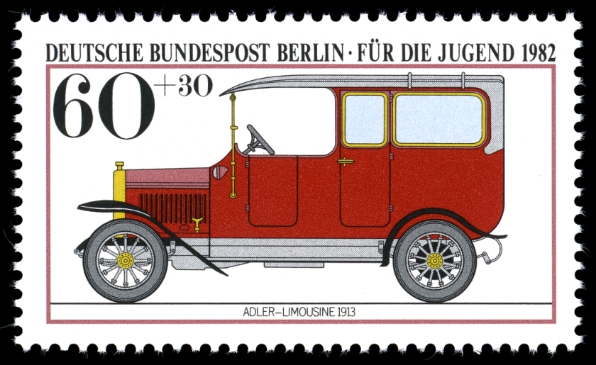 1913 Adler Car Stamps of Germany (Berlin)1982