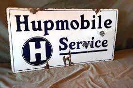 1915 Hupmobile Service Double sided Porcelain Sign