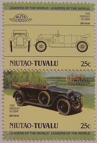 1920 CROSSLEY 25-30HP Car Stamps (Leaders of the World Auto 100)