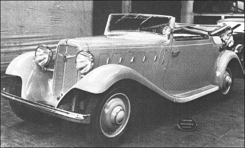1933 Adler trumpf junior 4 seat cabriolet by Karmann