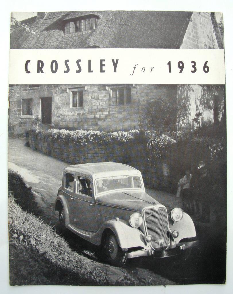 1936 CROSSLEY RANGE FOR 1936 - Car Sales Brochure - 1936