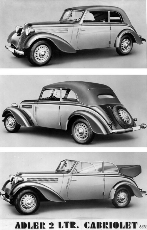 1938 Adler 1938 2,0 liter cabrio karmann