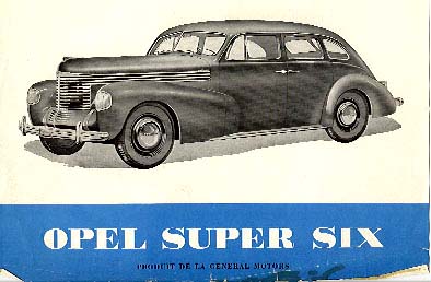 1939 opel super 6 a