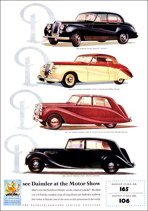 1952 Daimler range advert