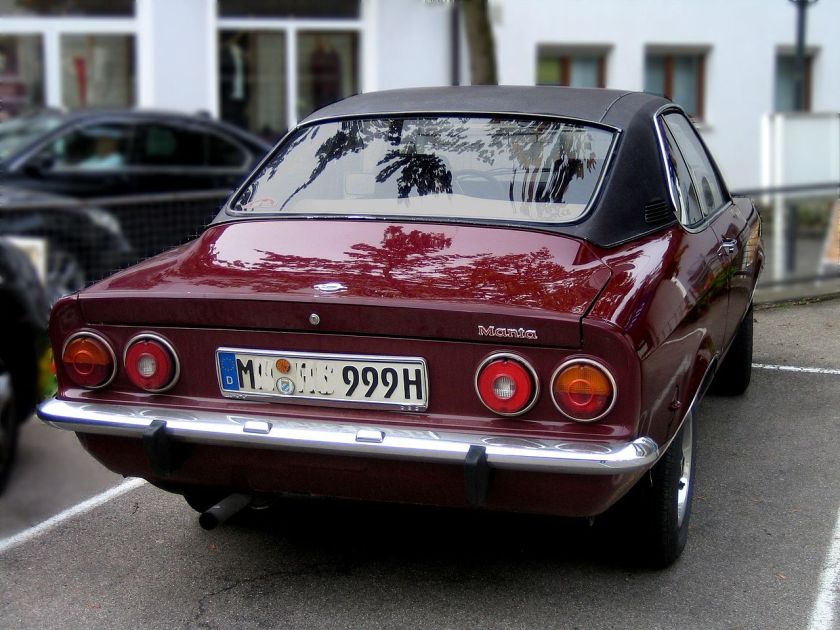 1974 Opel Manta A rear