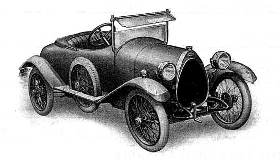 Crossley Bugatti in two-seater form