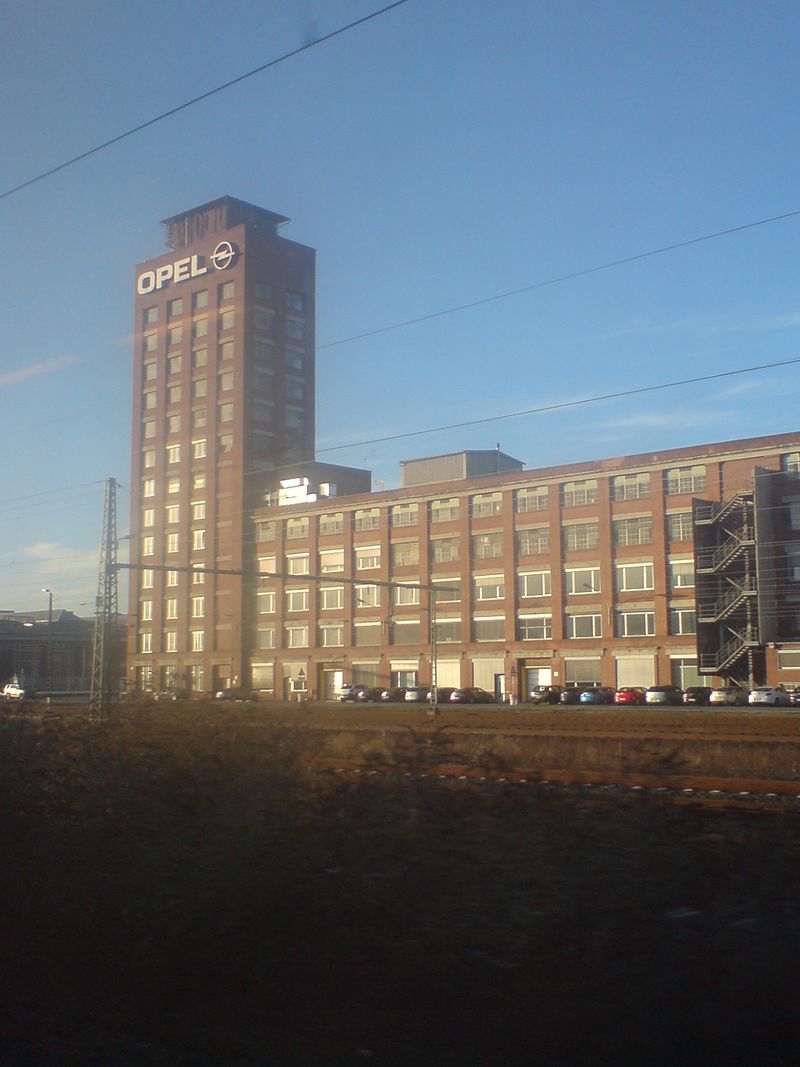 Opel Werk In Rüsselsheim From Train