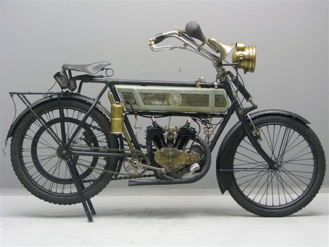 1914 Alcyon 350 cc V-twin zijklepper
