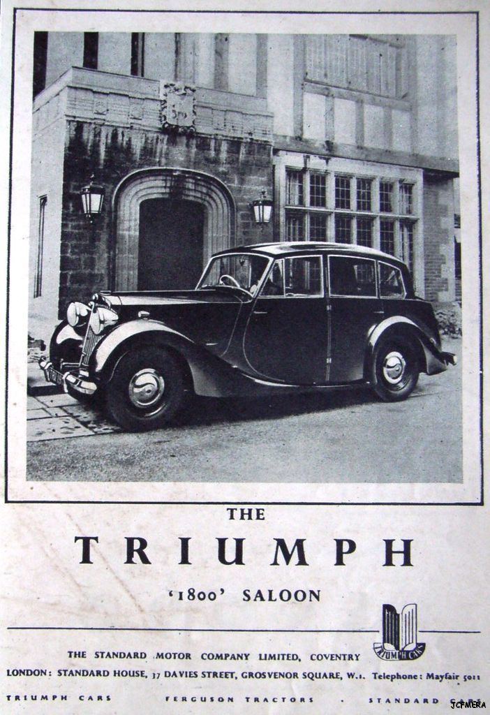 1947 'TRIUMPH 1800' Saloon Car Advert