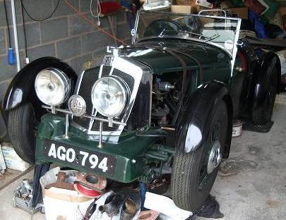A Vale Special, previously belonging to Allan Gaspar, in the process of being restored by David Cox in 2005.