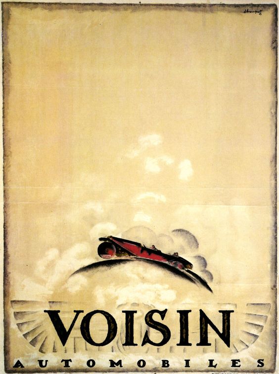 1923 Charles Loupot's painting of the Voisin auto