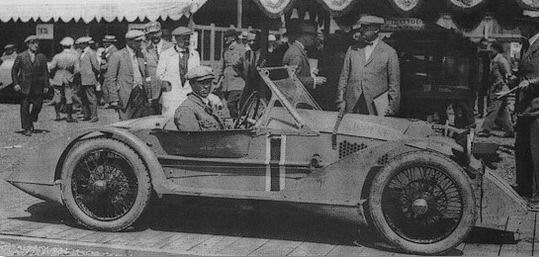 1924 Avions Voisin C10 Lefebvre before the 1924 Lyon Grand Prix .
