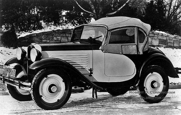 1930 American Austin roadster complete with top and side curtains