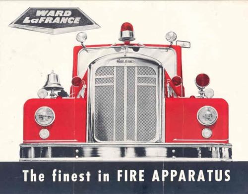 1957 Ward Lafrance Aerial Pumper Fire Truck Brochure