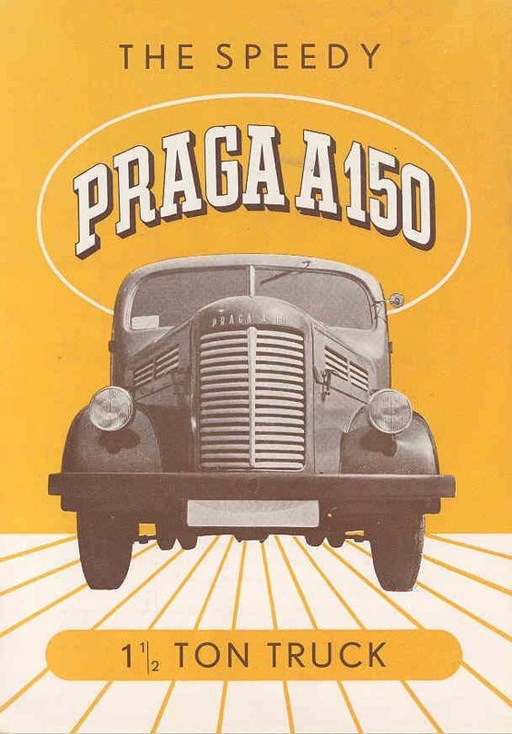 1949 Praga A150 1.5 Ton Truck Brochure Czechoslovakia
