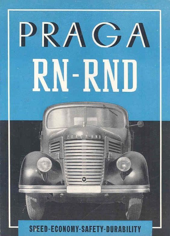 1949 Praga RN RND Diesel Truck Brochure