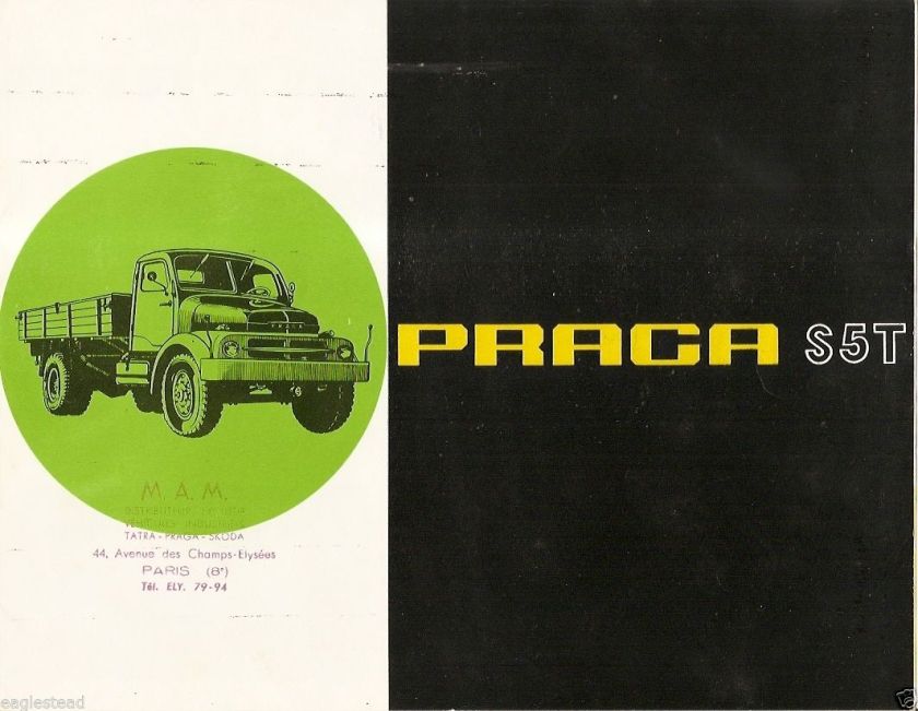 1960's Truck Brochure - M.A.M - Praga S5T - set of 2 items - c1960's (TB620)