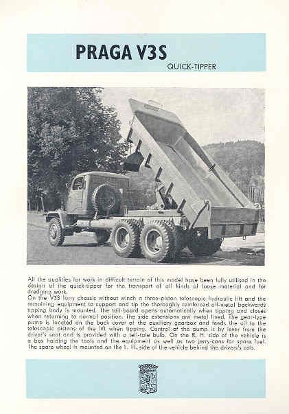 1961 Praga V3S Dump Truck Brochure Czechoslovakia wh8345