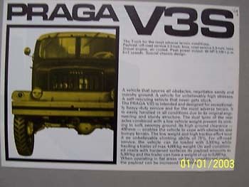 1969 PRAGA V3S Prospekt-brochure