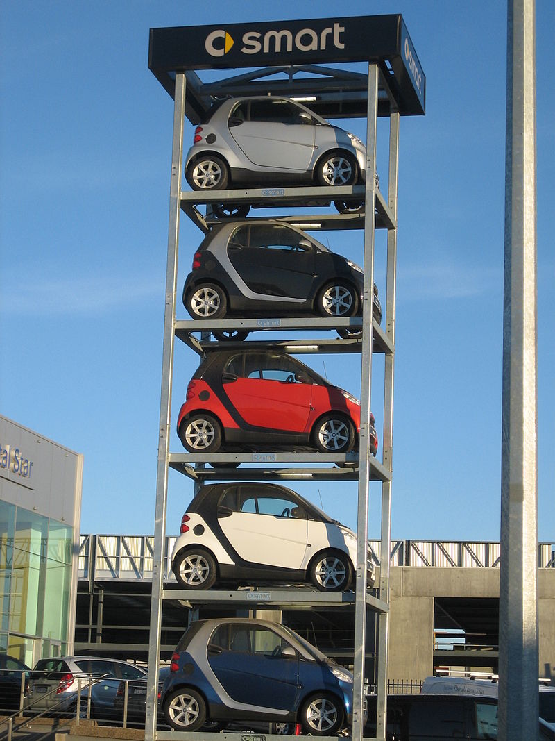 2008 A Stack of Smart vehicles in Canberra