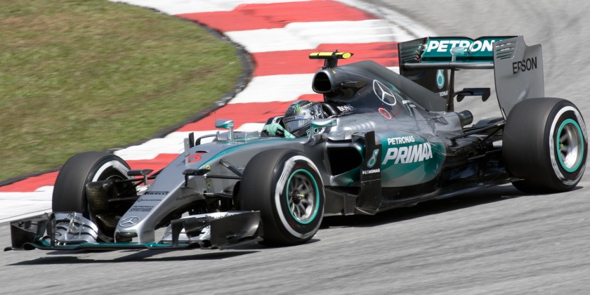 2015 The F1 W06 Hybrid, driven by Nico Rosberg, during the 2015 Malaysian Grand Prix