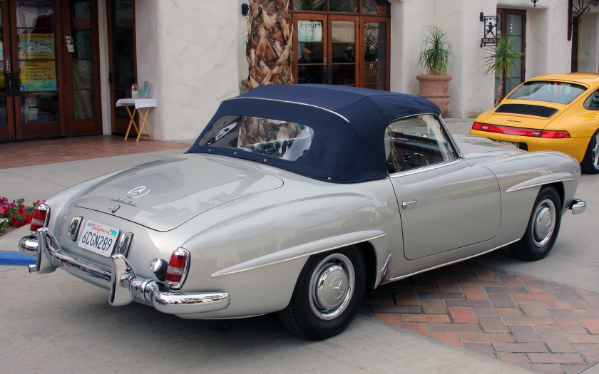 A 1962 Mercedes-Benz 190 SL fitted with softtop