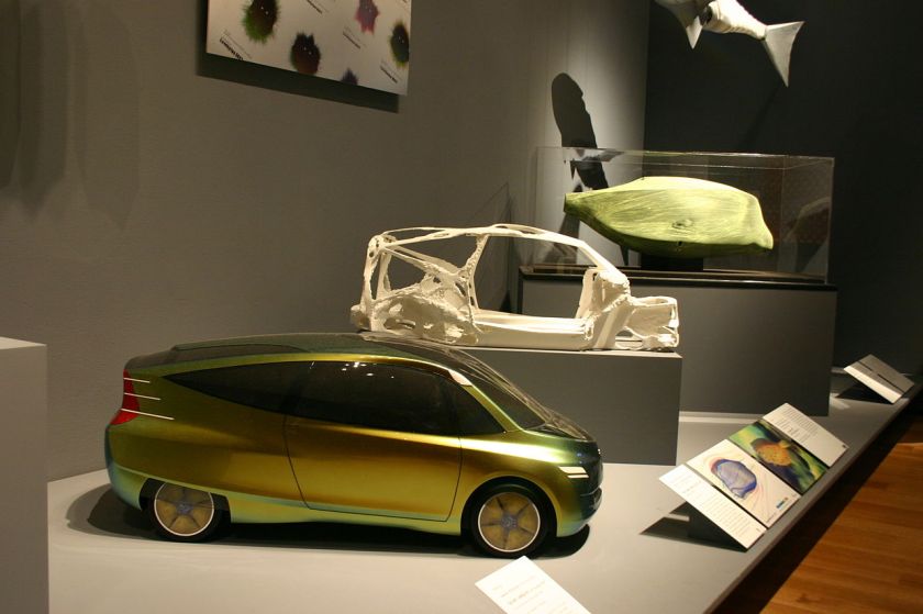 Mercedes Benz bionic car at Metropolitan Museum of Modern Art Design and the Elastic Mind