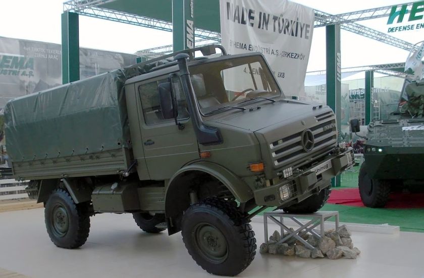 Mercedes Benz Unimog at IDEF'07 arms fair in Turkey