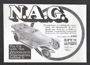 1913 NAG Rennwagen Ad
