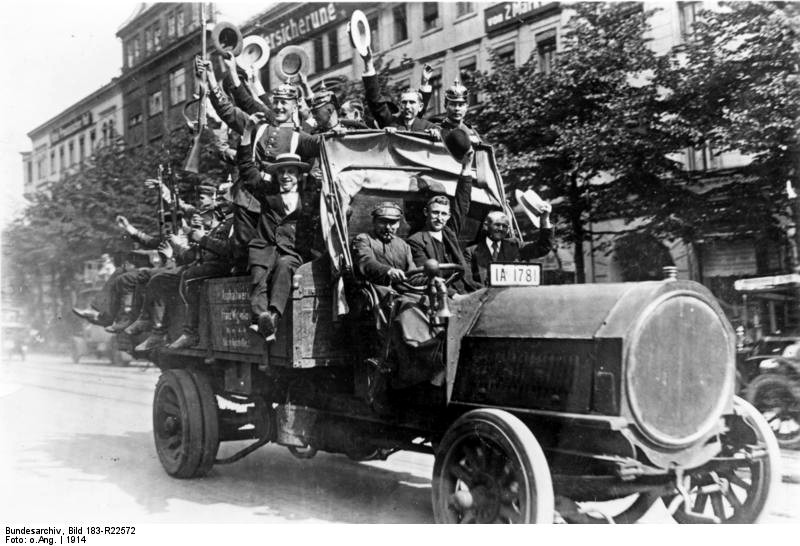 1914 NAG-Lkw (Bj. 1913, 45 PS) in Berlin während der Mobilmachung