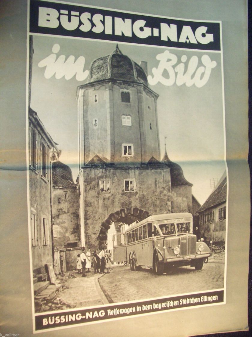 1935 Zeitung von1935 Büssing NAG im Bild LKW Bus Trambus Wagen Auto Nutzkraftwagen