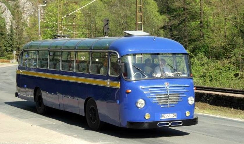 1950's Büssing Omnibus in Originallackierung der Braunschweigischen Verkehrsbetriebe in den 50er Jahren
