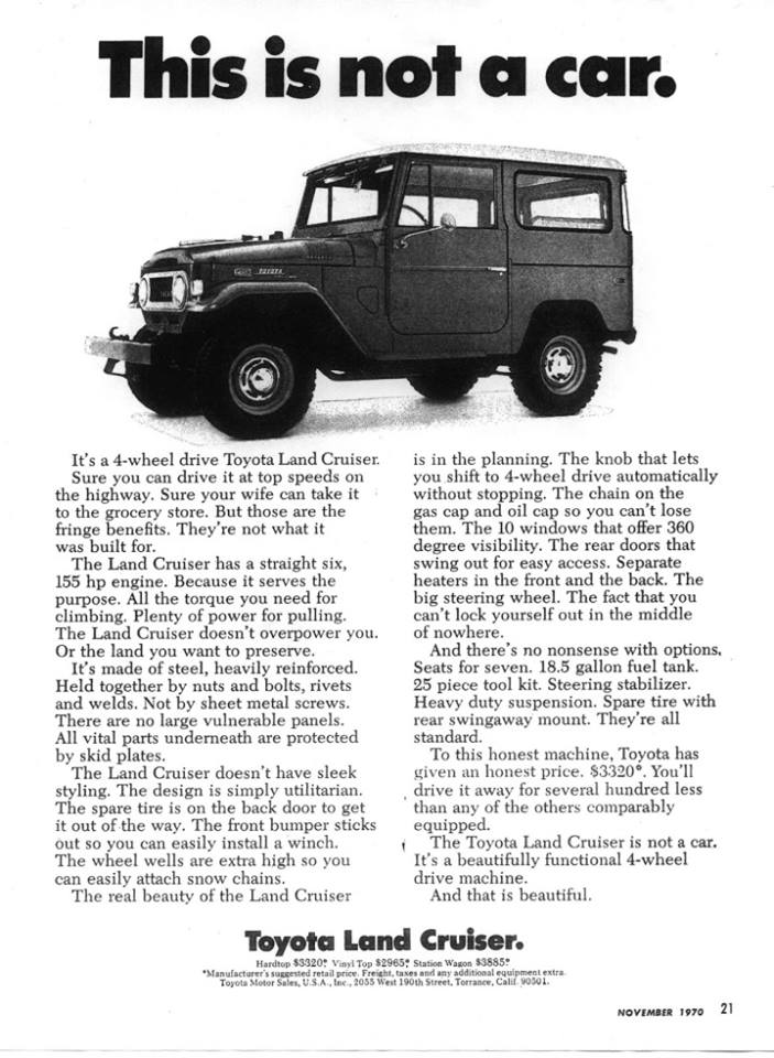 1970 Toyota Land Cruiser ad