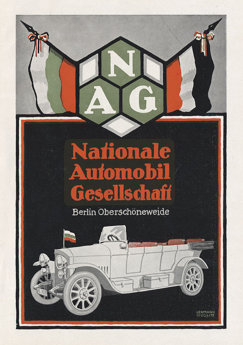 Nationale Automobil Gesellschaft NAG Berlin Coupe Plakat Braunbeck Motor A3 386