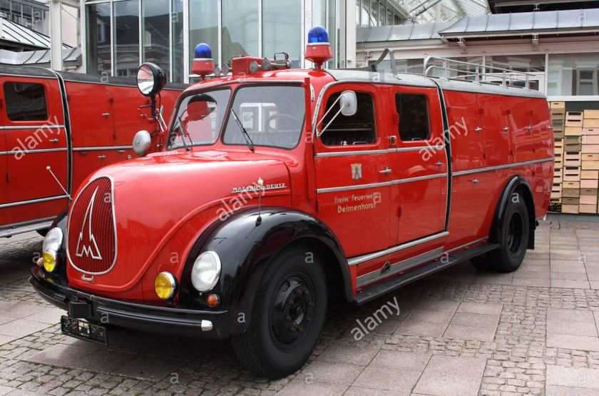 magirus deutz fire engine vintage car fire fighting exhibition