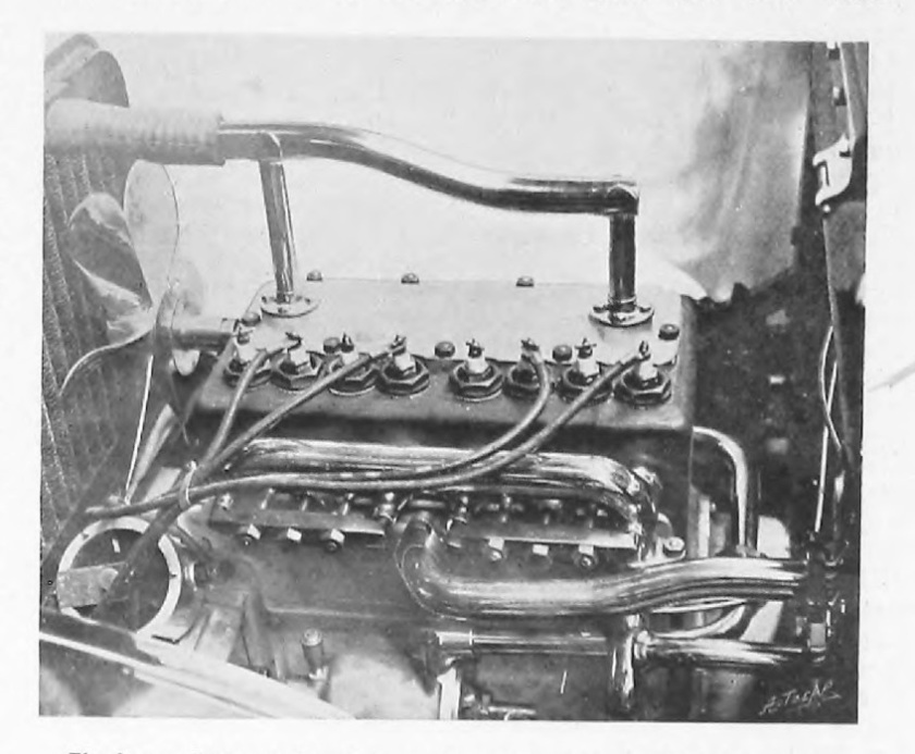 1905 Rover 10-12hp 4-cylinder engine the four-cylinder engine of the 10-12 hp Rover car