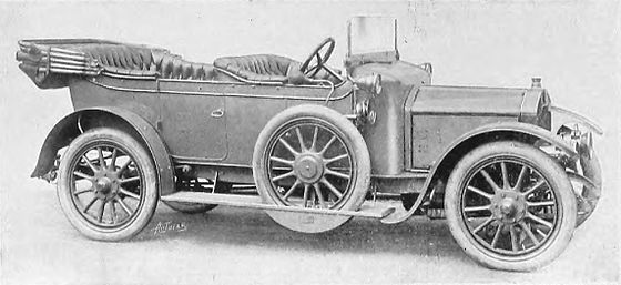 1911 Rover 12hp 4-seater torpedo sleeve-valve 1910-1912