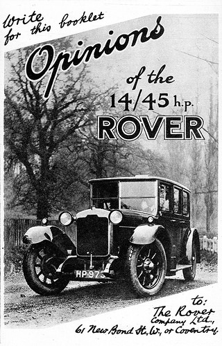 1925 Rover 14-45 adv