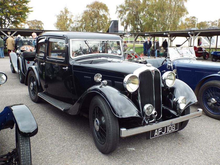 1934 Rover 12 sports saloon (DVLA) first registered 4 October 1934, 1400 cc