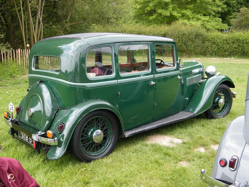 1936 Rover 12-4 six-light saloon SYB 5 (DVLA)