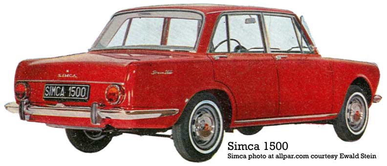 1964 simca 1500 rear