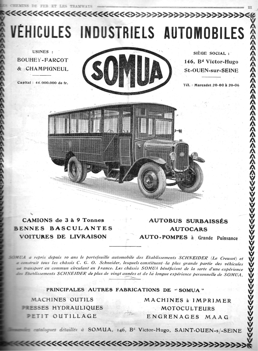 Somua bus advertisement