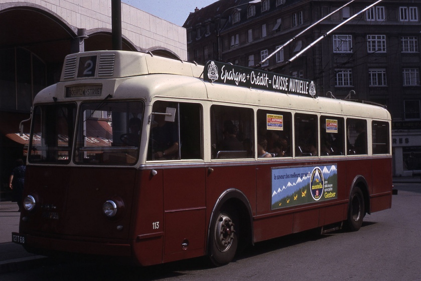 Somua Trolleybus Mulhouse 1966 - ligne 2 V113